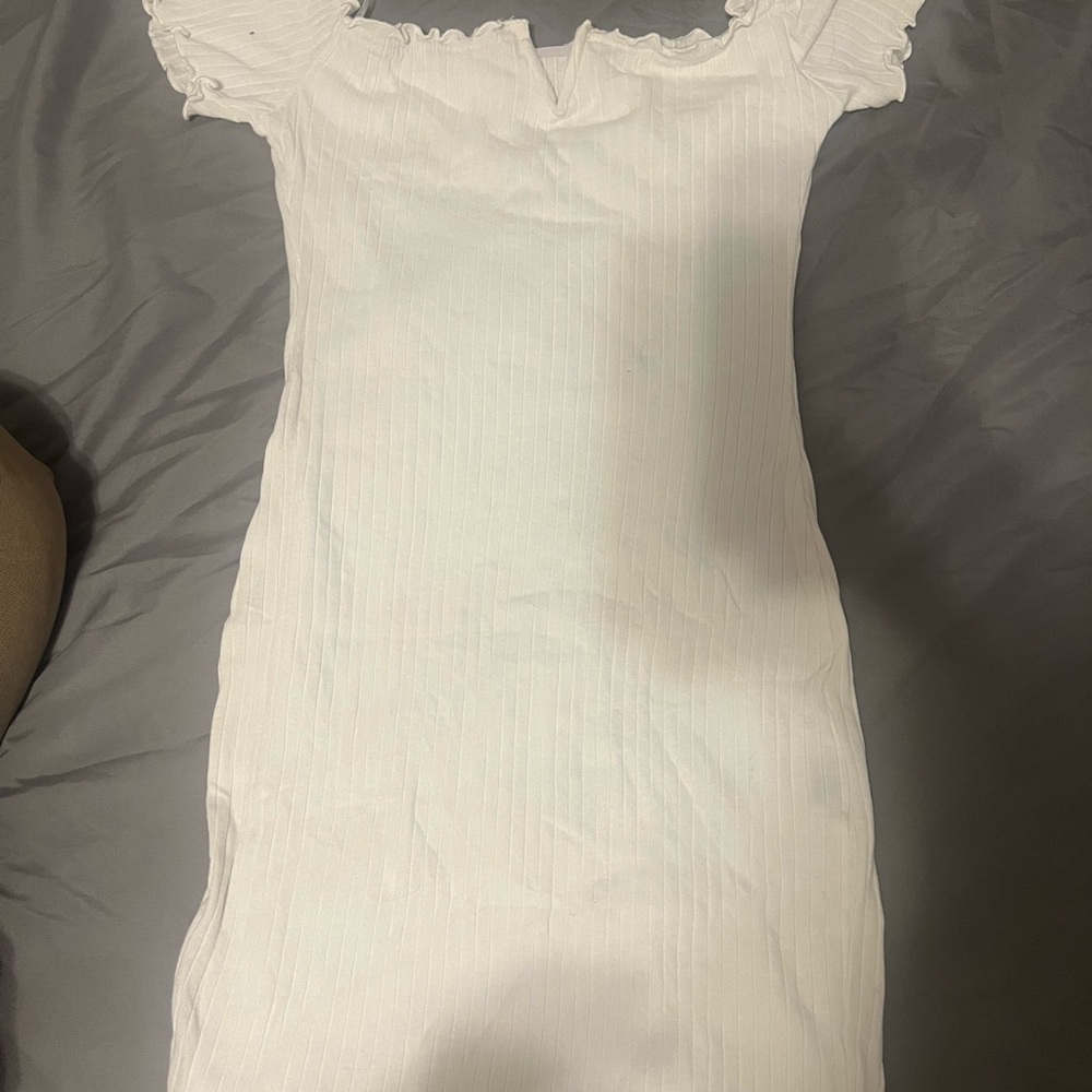 SHEIN White Ruffle Mini Dress